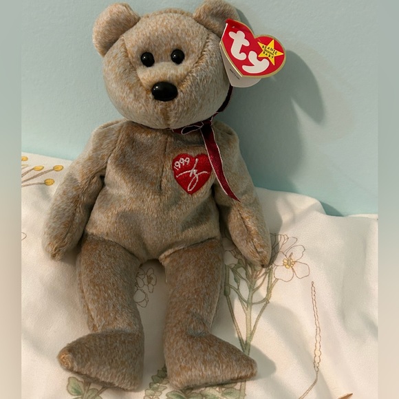 Toys Ty Beanie Baby 1999 Signature Bear With Hang Tag